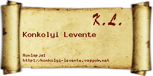 Konkolyi Levente névjegykártya